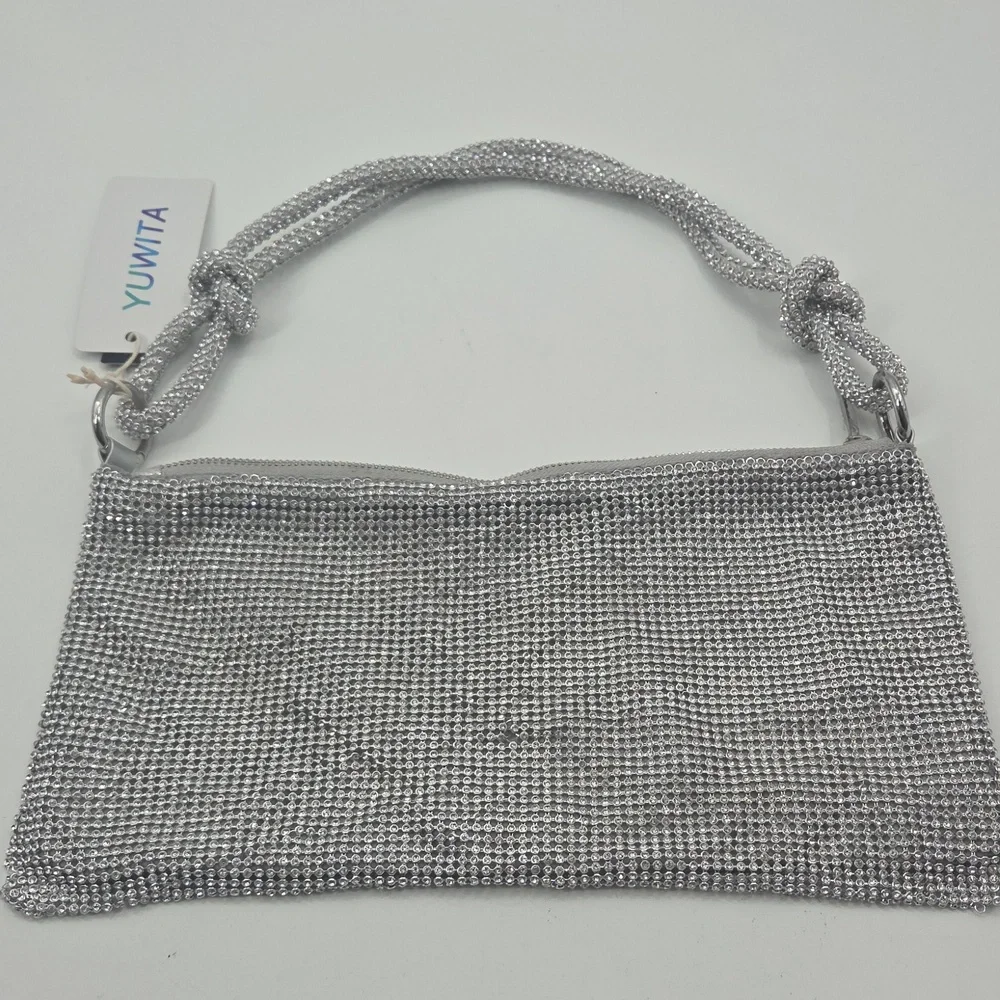 Elegant Silver Rhinestone Women's Bag - Picture 14 of 16